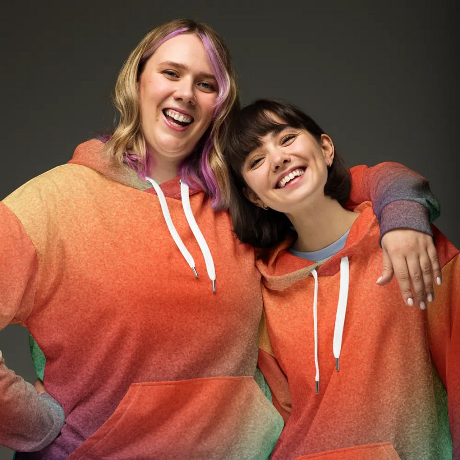 2 Colors Gradient Unisex Hoodie product image (5)