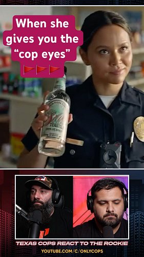 🎶Cop cuties, drinkin on duty🎵 Tim and Lucy Chenford ‘take care’ of a man’s shop during a looting. Texas cops watch The Rookie...