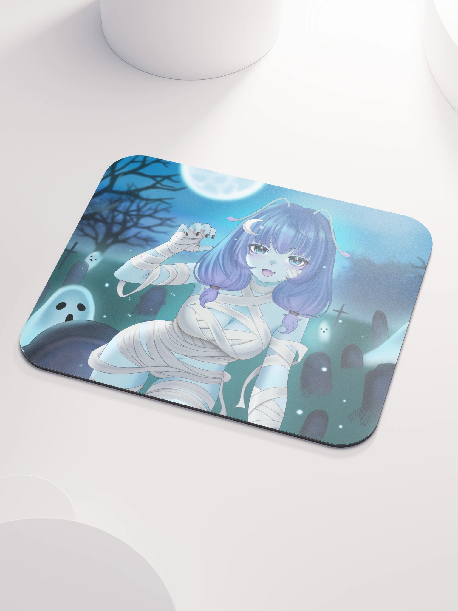 Starry Mummy Graveyard (Short Hair) Standard Flat Mouse Pad product image (3)