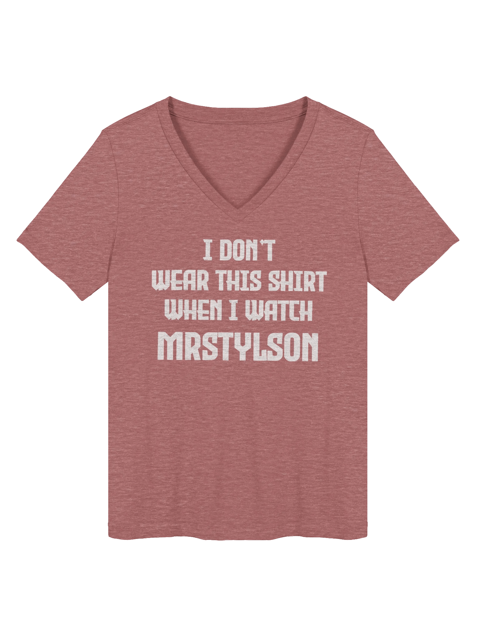 I Don't Wear This Women's V-Neck (White Text) product image (43)