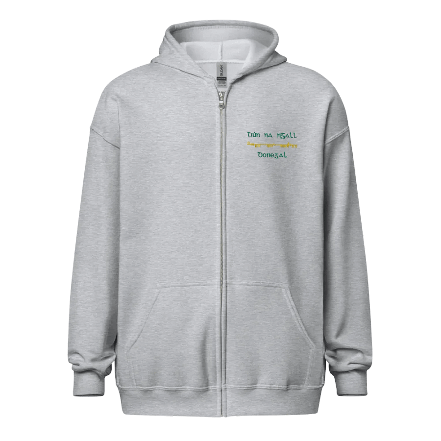 Donegal/Dún na nGall, Orthodox Style Ogham embroidered Zip Hoodie product image (1)