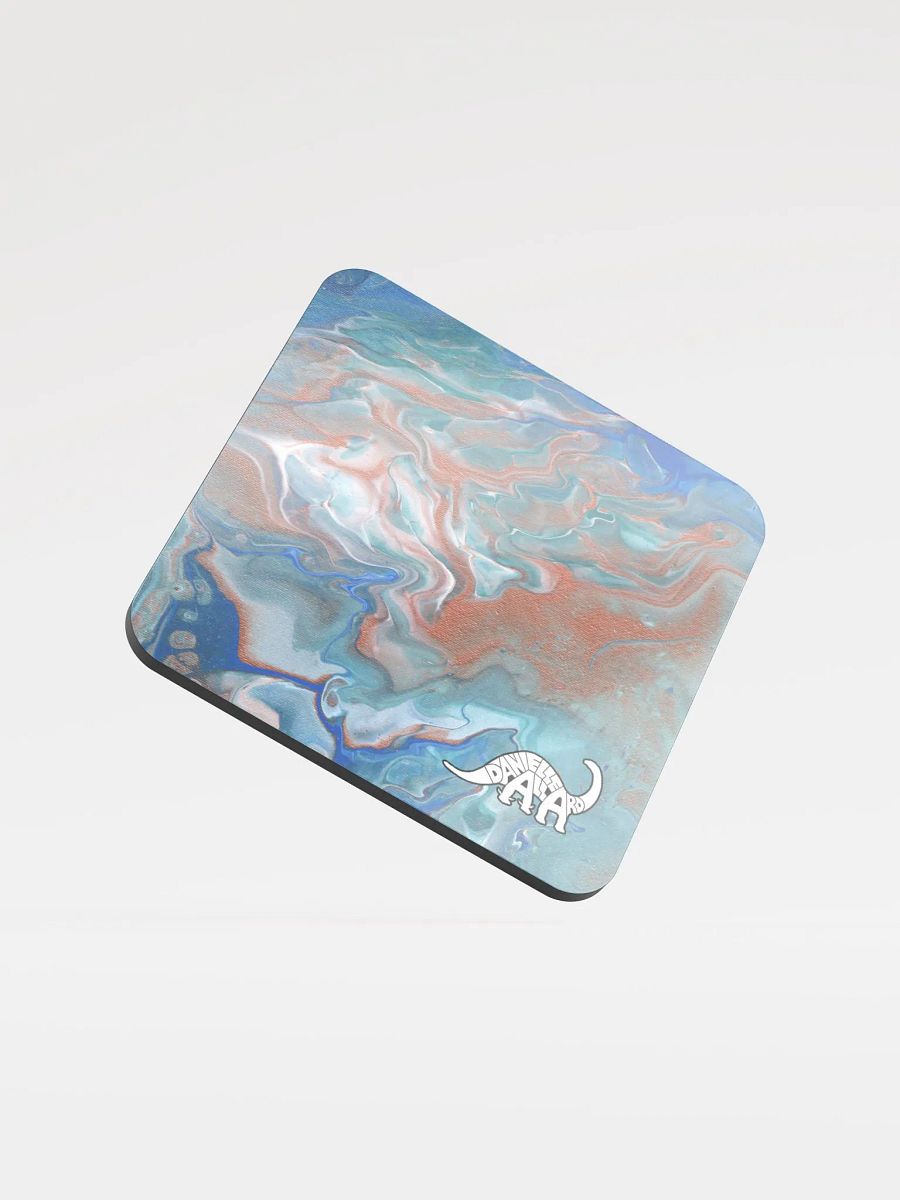 Metallic Orange Fluid Acrylic Coaster product image (2)