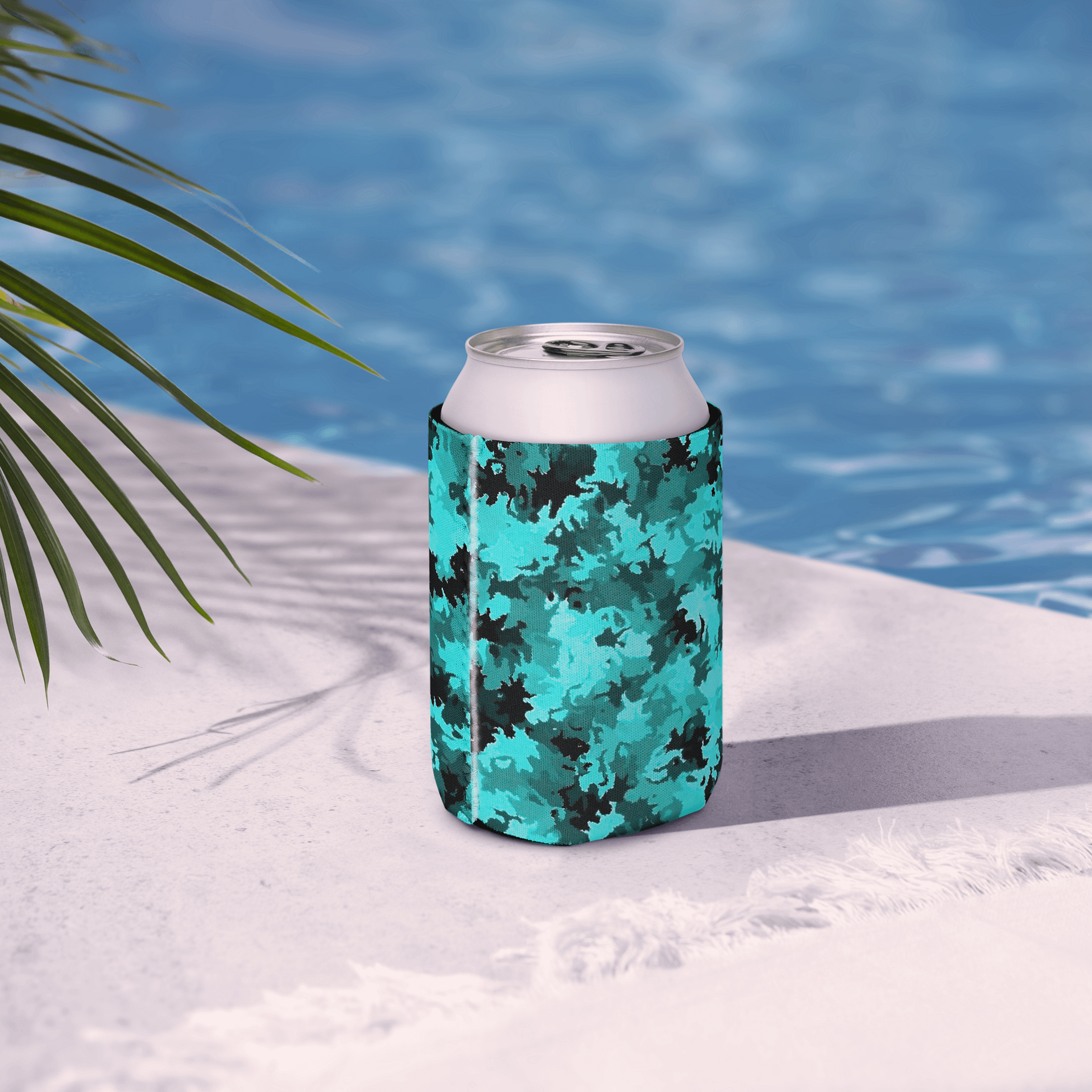 Teal Camo Can Cooler product image (7)