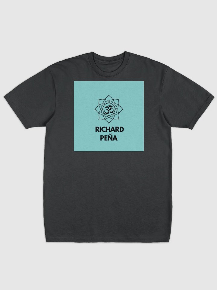 Om Richard Peña black shirt Om mantra Lagoon Blue product image (1)