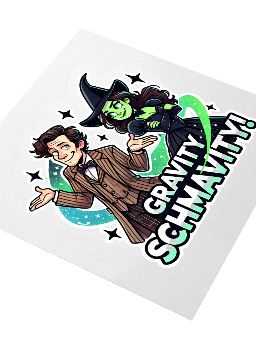 Defying Gravity Schmavity Stickers – Kiss-Cut Broadway Sci-Fi Crossover Vinyl Decals product image (4)