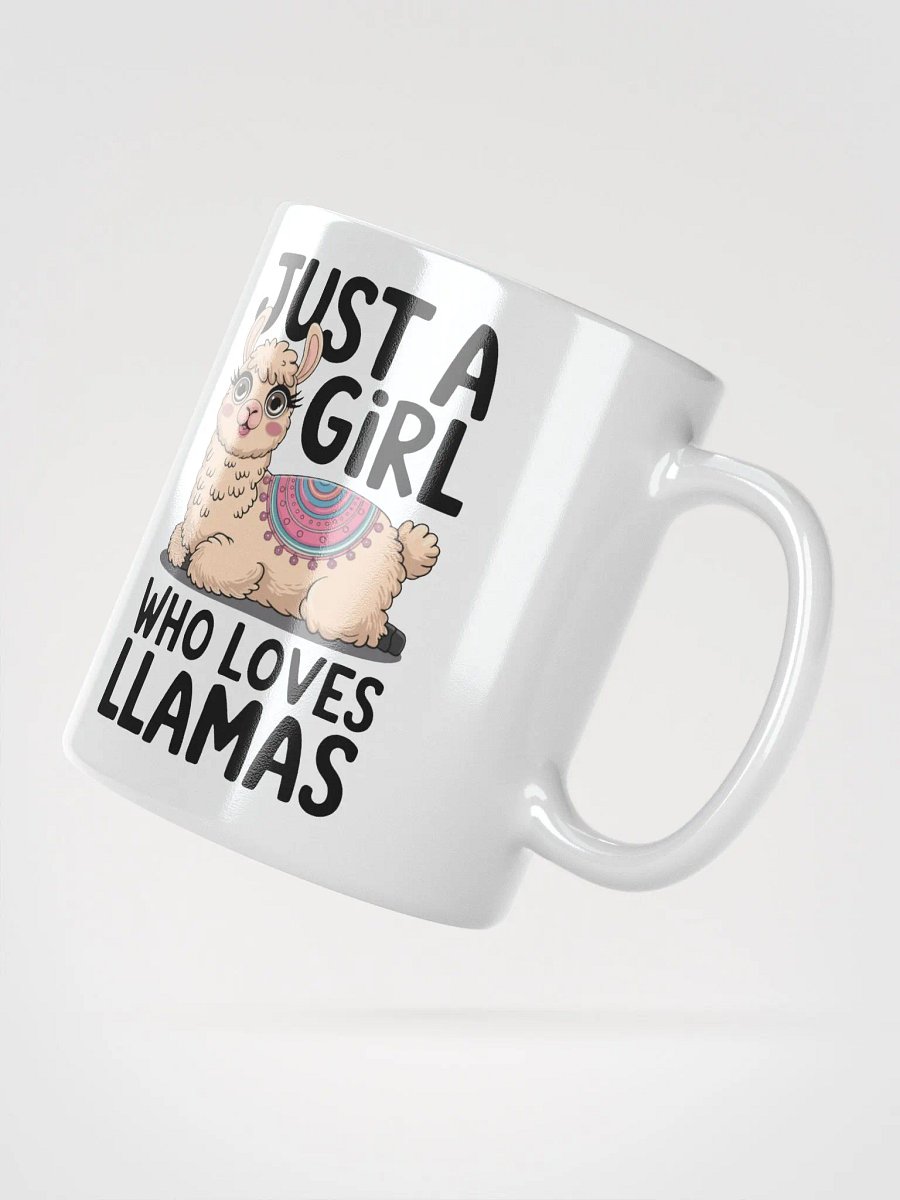 Just a Girl Who Loves Llamas White Glossy Mug product image (6)