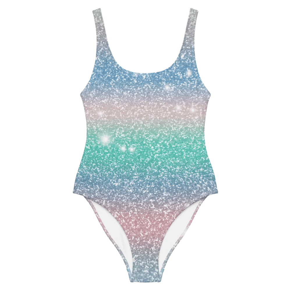 Glitter Unicorn Texture Design One Piece Swimsuit (5) product image (5)