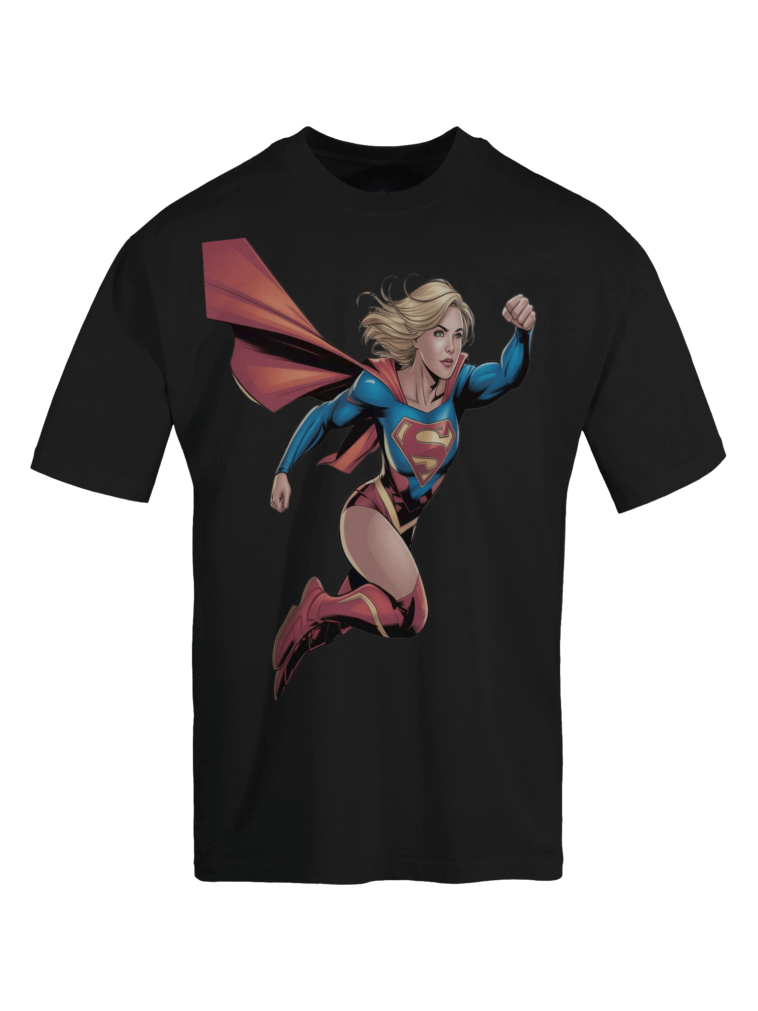 Supergirl Stellar Shadow Oversized Faded T-Shirt product image (1)
