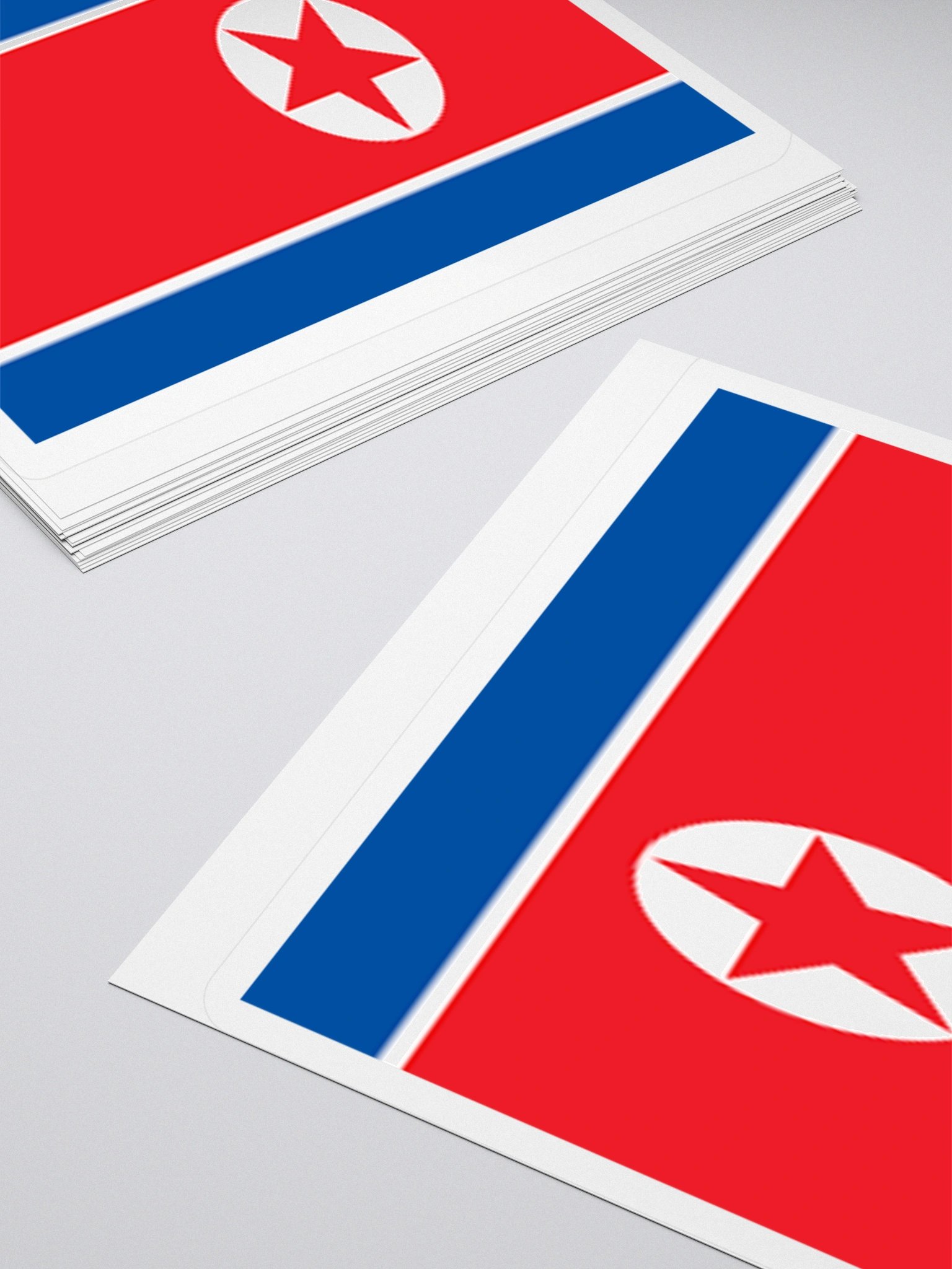 North Korea Flag Sticker | Red Star Design | Durable Vinyl | 3 Sizes product image (11)