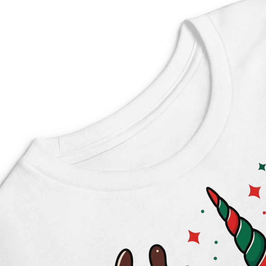 Whimsical Reindeer Unicorn Youth Long Sleeve Tee White product image (6)