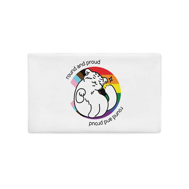 Round and Proud Manul Pride Version - Pillow Case product image (2)