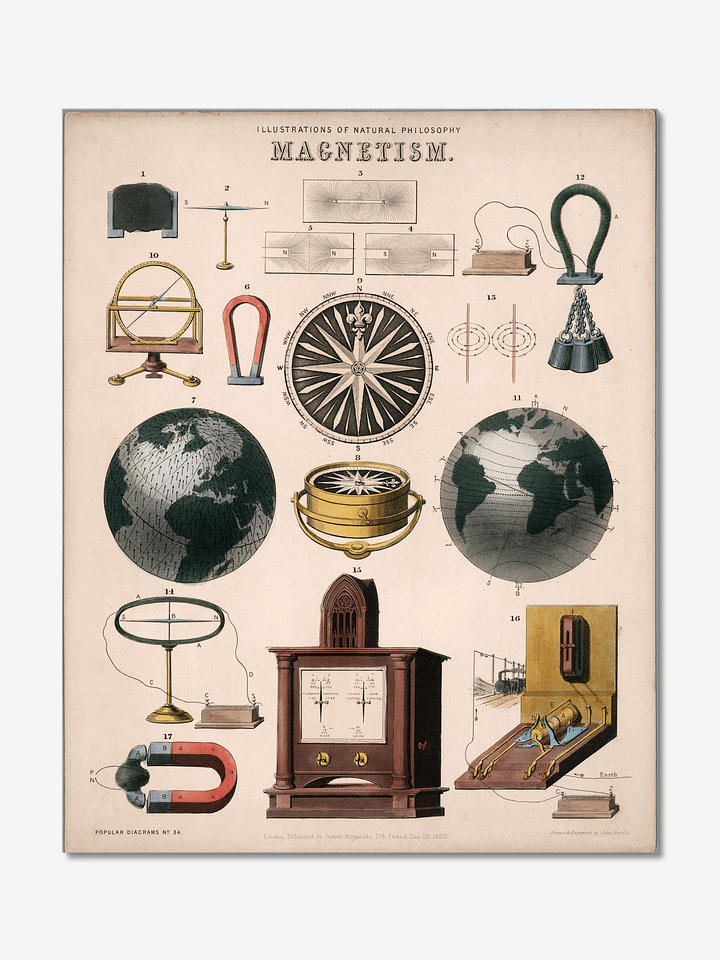 Magnetism Study Matte Poster product image (1)