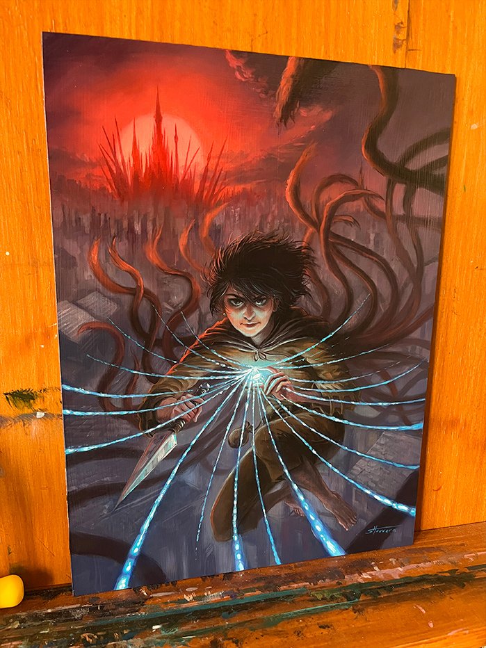 Vin over Luthadel (Mistborn) - Original Oil Painting product image (2)