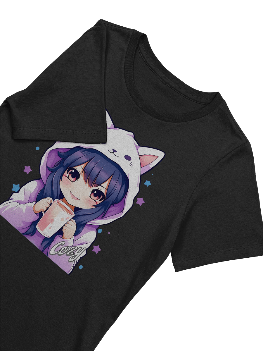 Cozy Kawaii Anime Girl v1 - Bella Canvas Women's Supersoft Relaxed-fit T-Shirt product image (3)