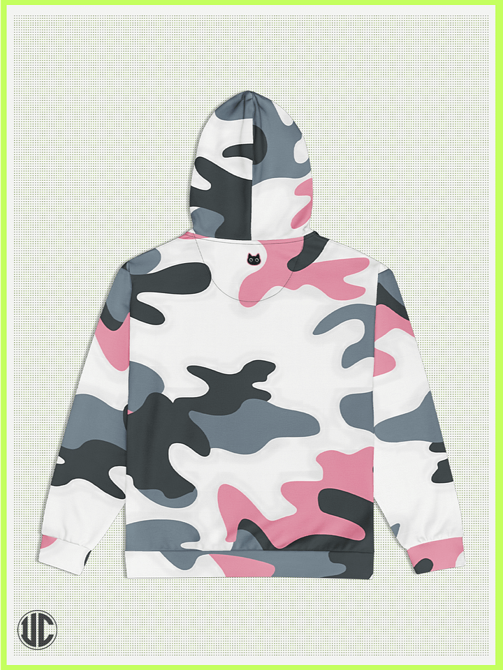 UnkoCon – Bubblegum Pink Urban Camo Zip Hoodie product image (2)