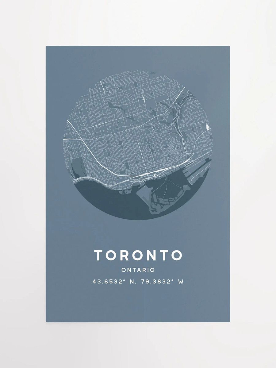 Toronto Street Map Poster – Blue Minimalist Circular City Art product image (4)