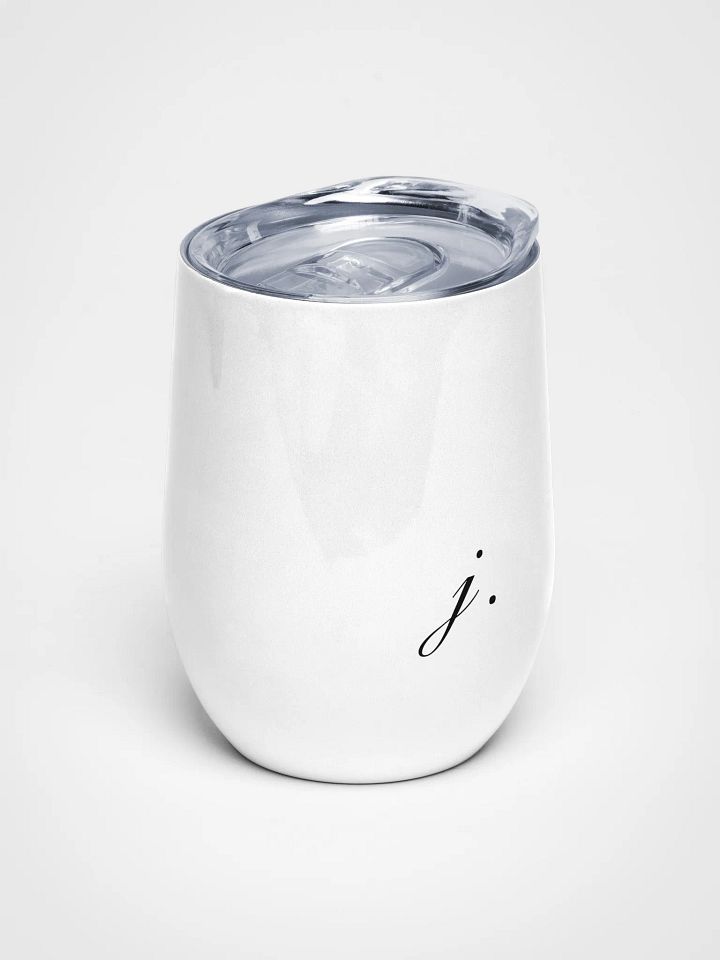 Elegant J Calligraphic Stainless Wine Tumbler product image (1)