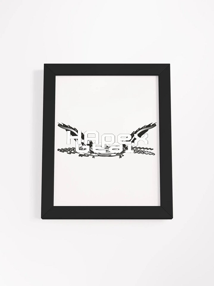 Framed - High-Quality Matte Poster - Embroidered - White HApex Gear White Logo product image (1)