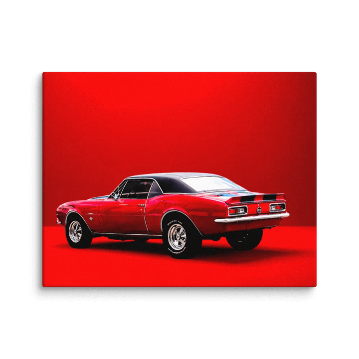 Vintage Red Car Canvas Print product image (1)
