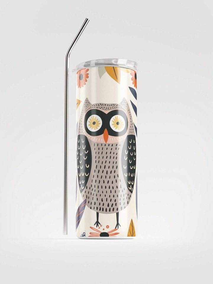 Whimsical Owl Stainless Steel Tumbler product image (1)