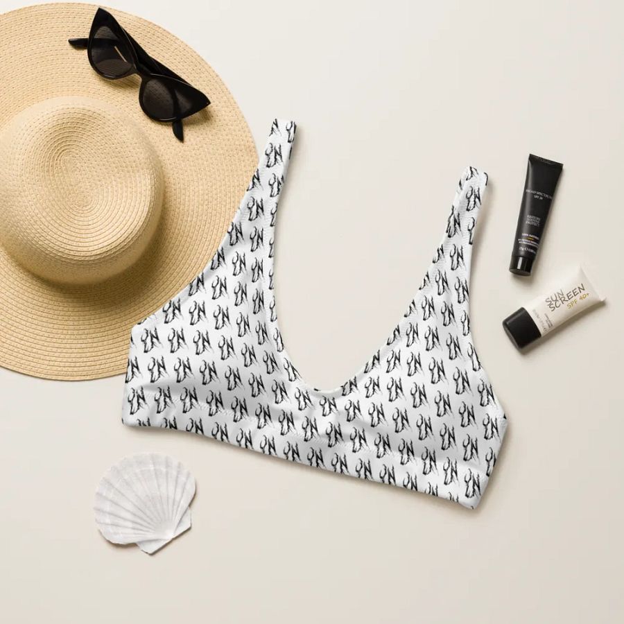 YN Checker Print Recycled Bikini Top product image (8)