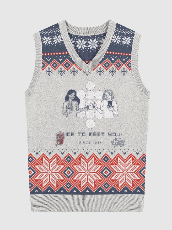 Ice To Meet You! Knitted V-Neck Vest product image (1)