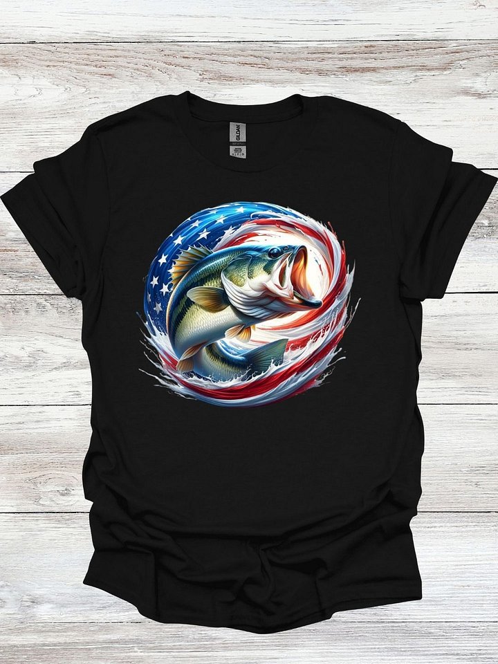 Patriotic Fish Wave T-Shirt product image (1)