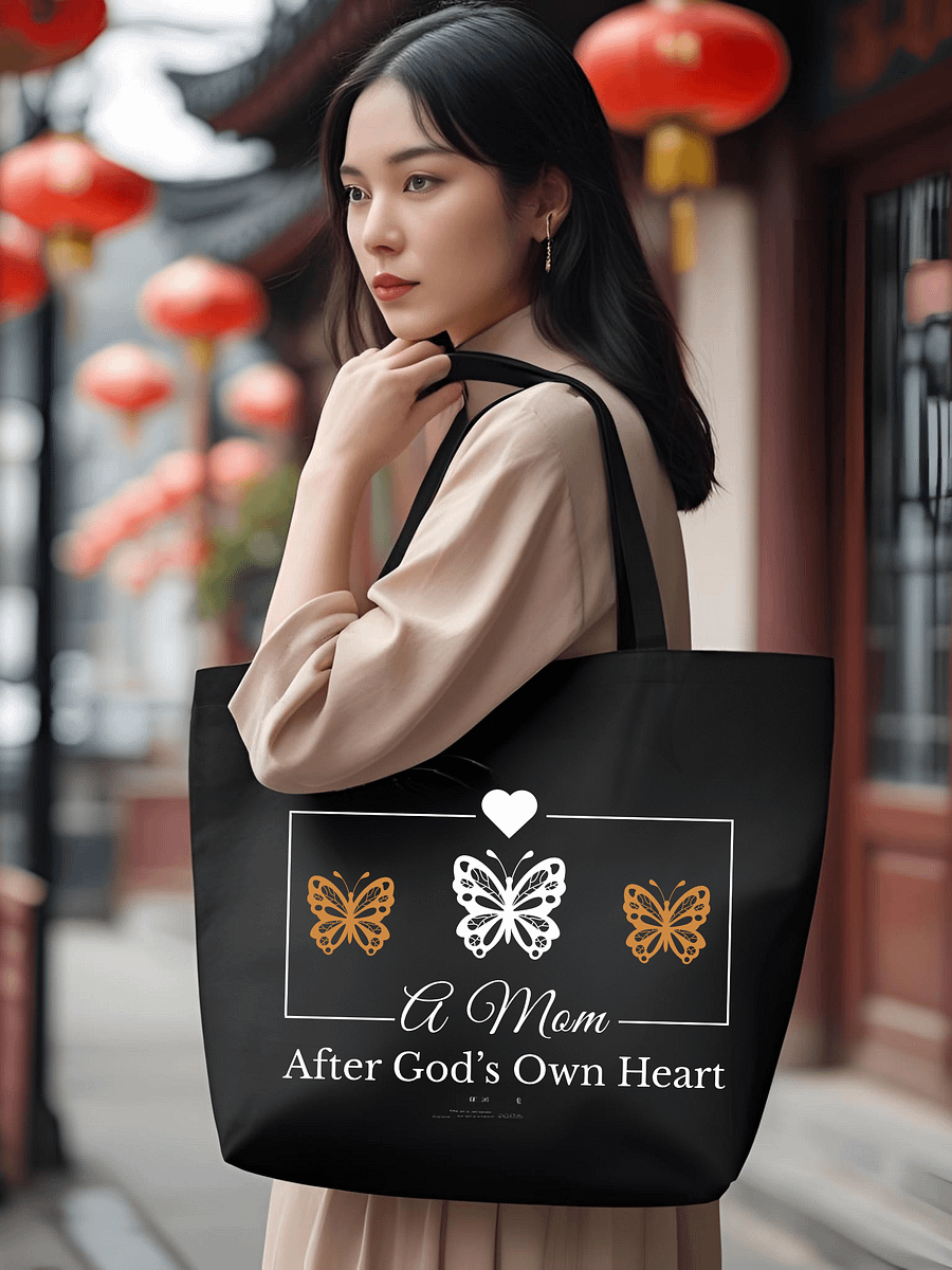 God`s Heart Mom, Eco Tote Bag. product image (1)
