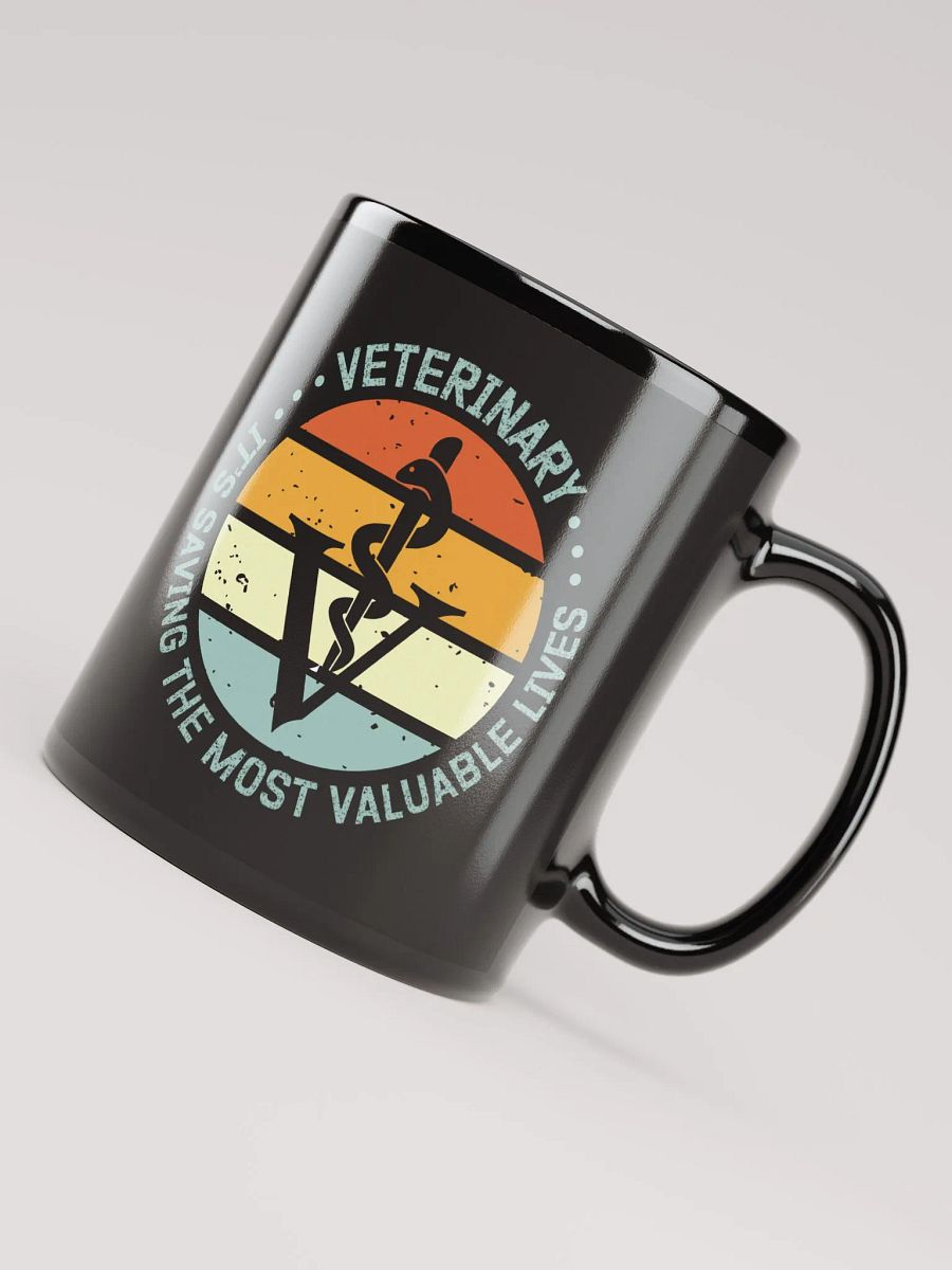 "saving the most valuable lives" black glossy mug product image (2)