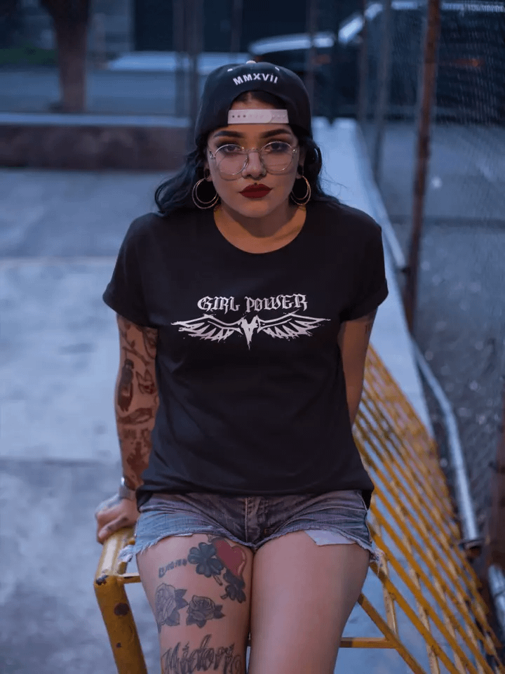 GIRL Power T shirt Birthday Gift Strong Independent Women Street Style Top Trend product image (2)