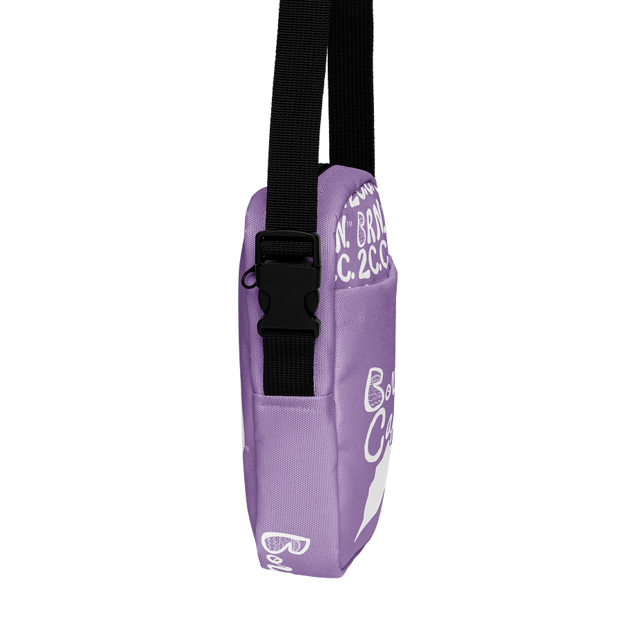 BOURNE to Cape Cod™ | Crossbody Bag | BRN.2C.C.™ | Utility On-the-Go | Coastal Cool Meets Everyday Carry | White Logos on East Side Lavender🌊🎒 product image (4)