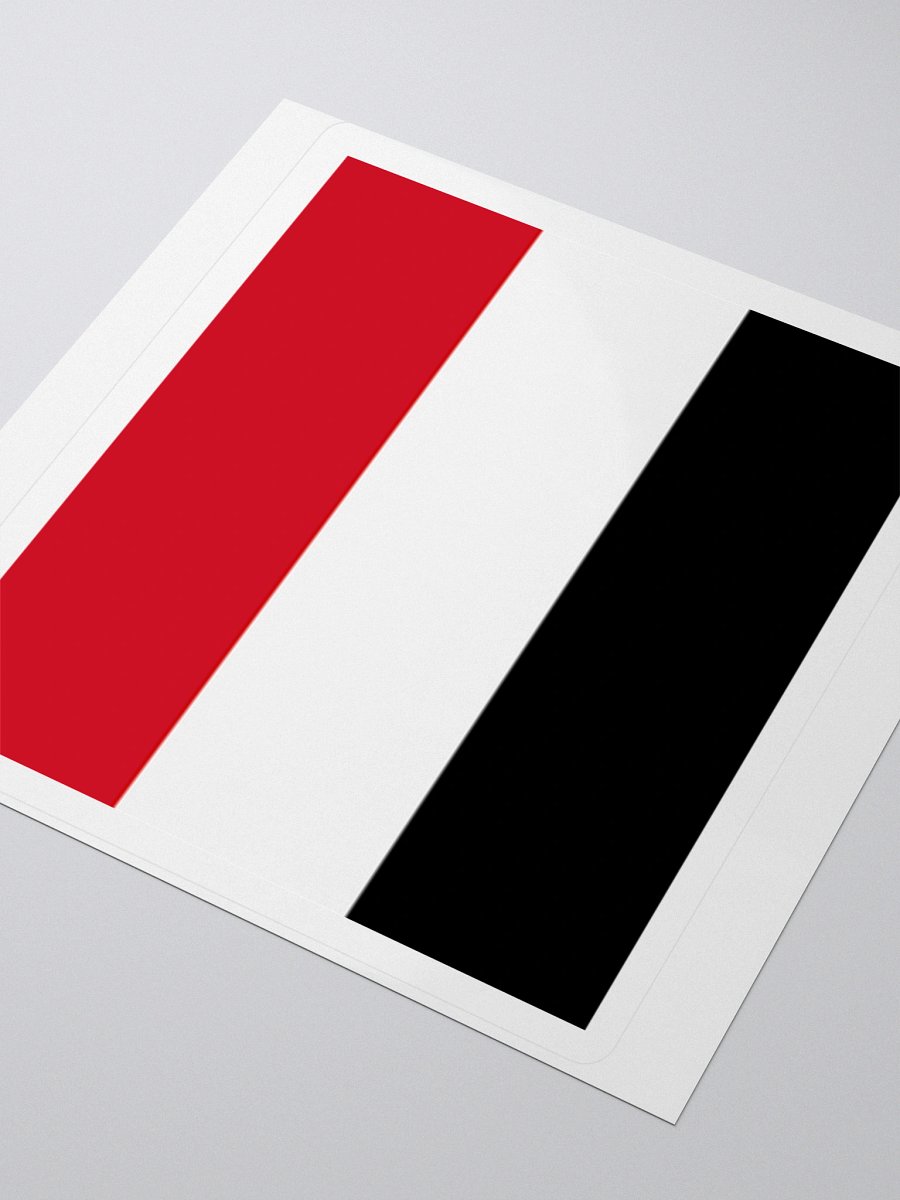 Yemen Flag Sticker | Star and Triangle Design | Durable Vinyl | 3 Sizes product image (9)