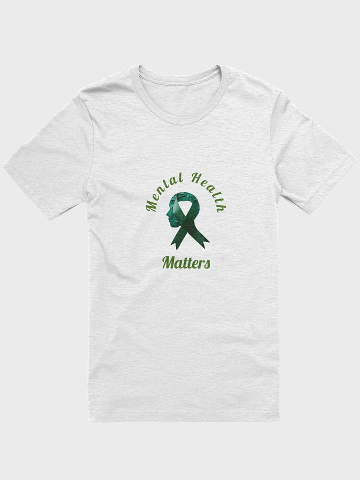 Faceted Green Ribbon Mental Health T-Shirt product image (4)