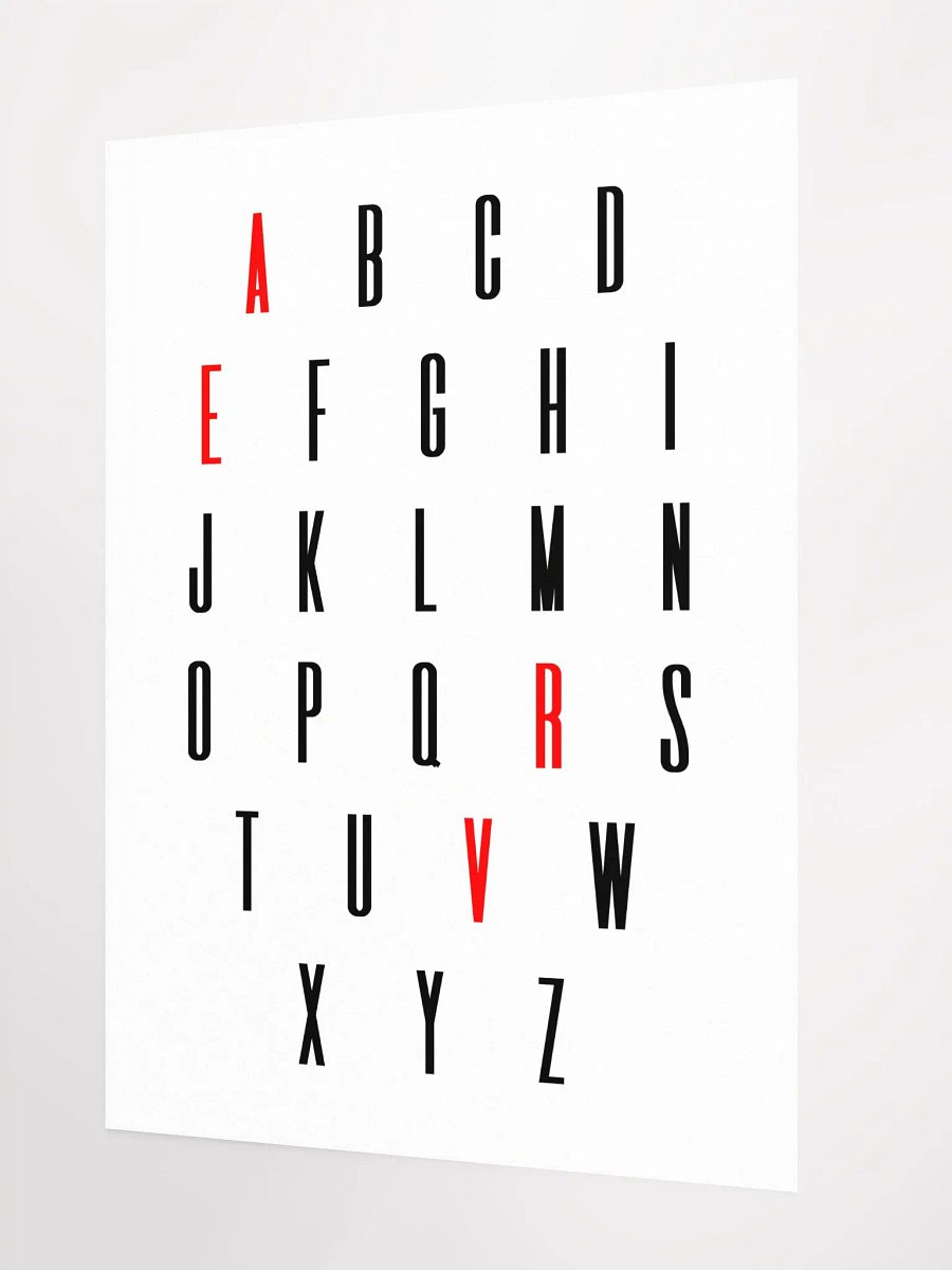 ALPHABET POSTER WHITE + FREE SHIPPING product image (2)