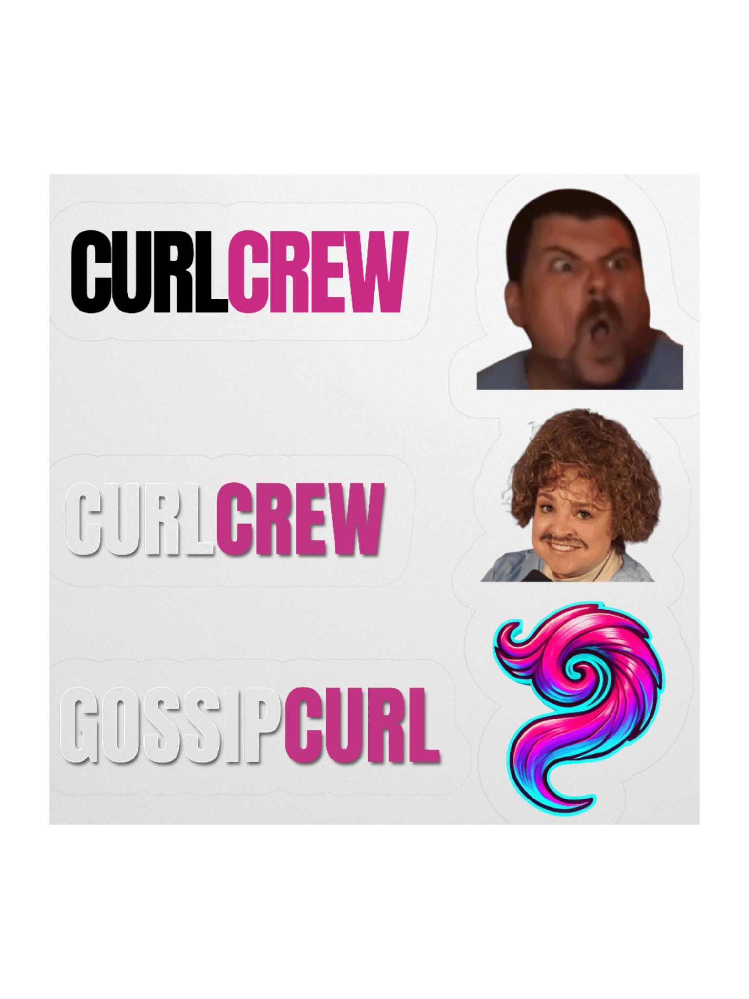Curl Crew Stickers product image (4)