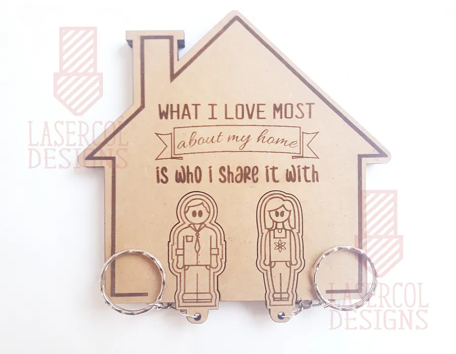 Wall Key Holder - Laser Cut Files product image (5)