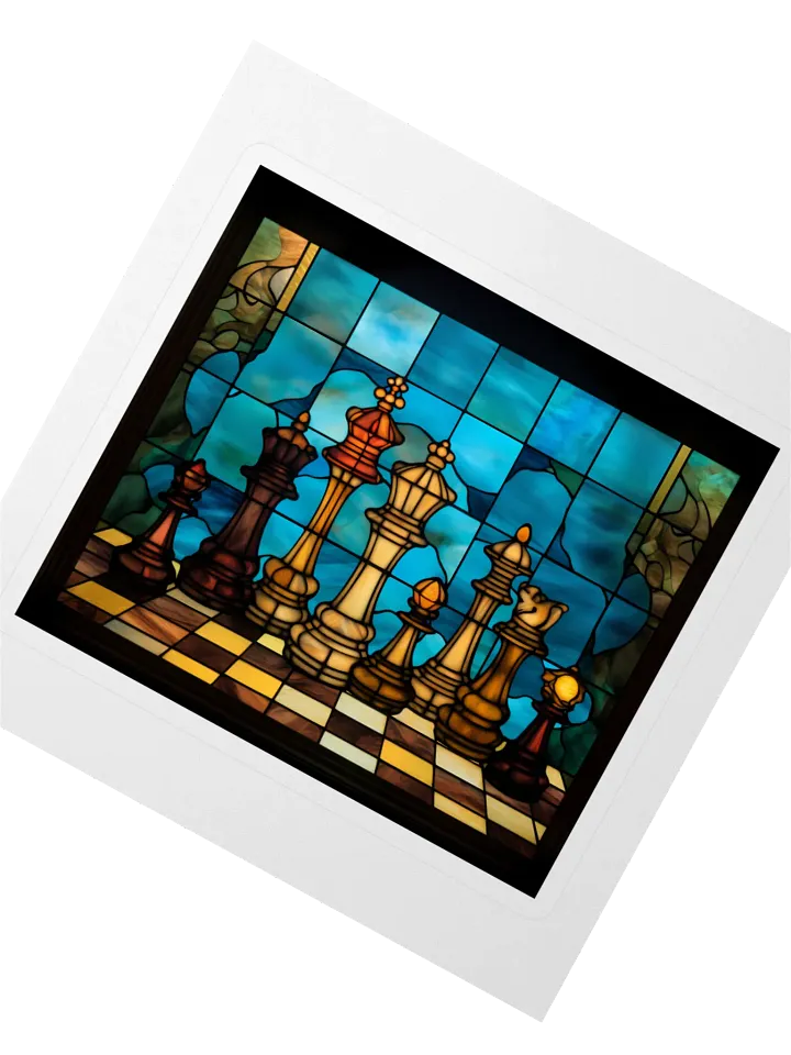 Royal Chess Stained Glass Kiss Cut Stickers product image (2)