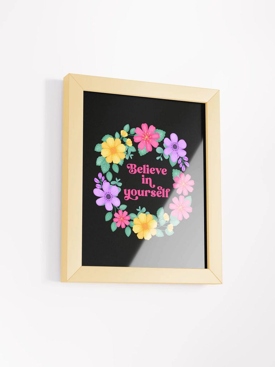 Believe in yourself - Motivational Wall Art Black product image (2)