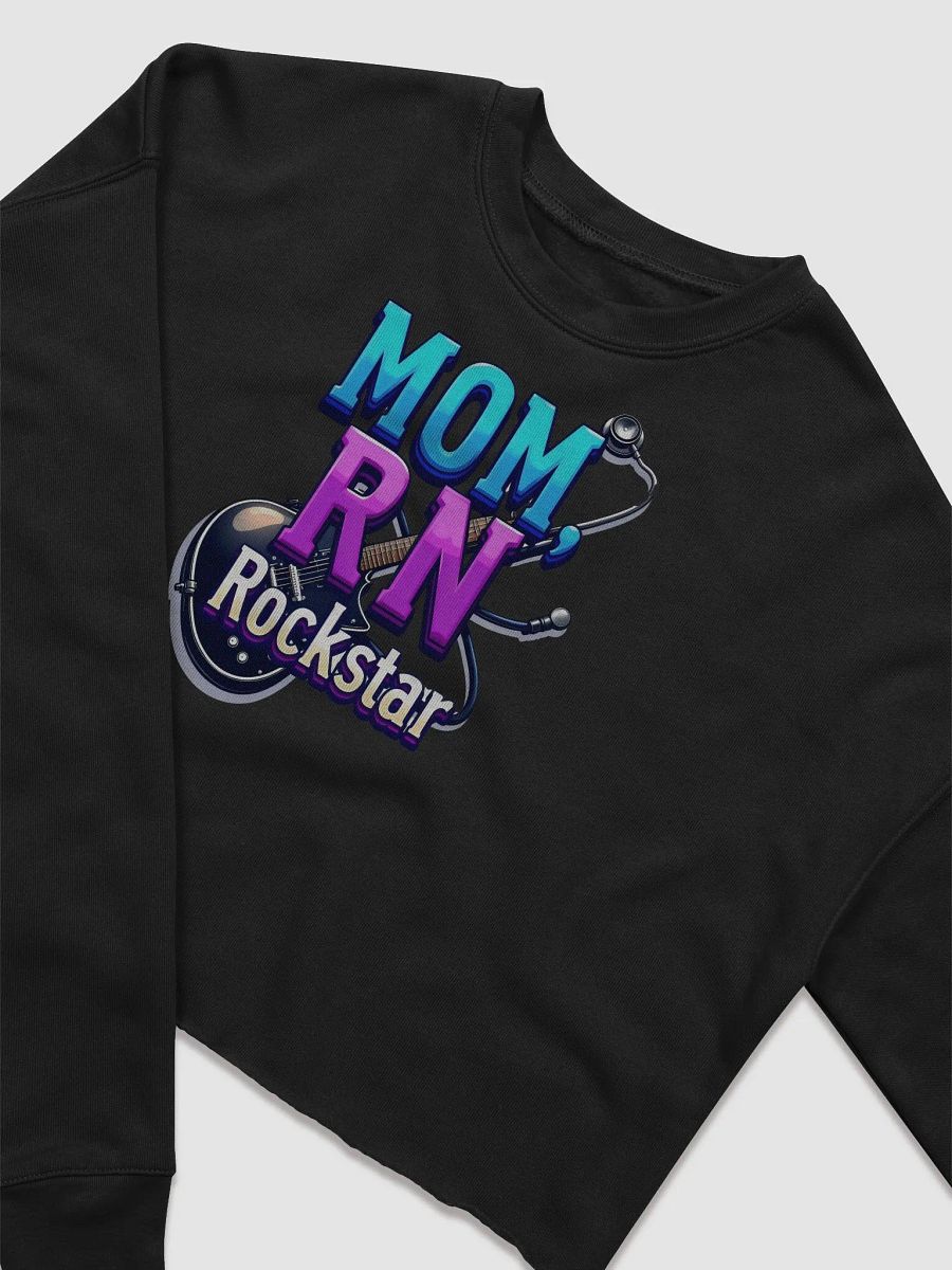 Rockstar, RN, mom, guitar Tribute Fleece Crop Sweatshirt product image (8)
