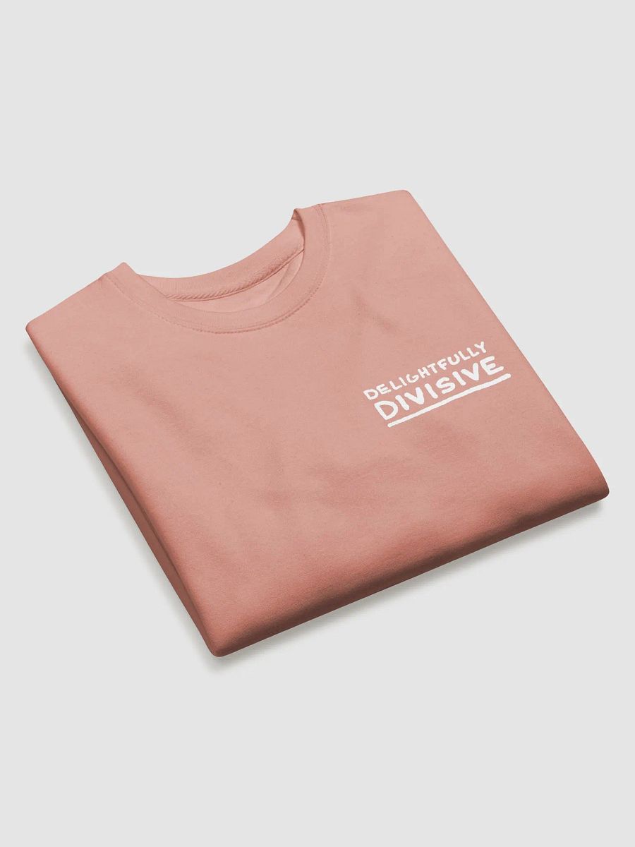 DELIGHTFULLY DIVISIVE (sm. white design) printed cotton crewneck product image (7)