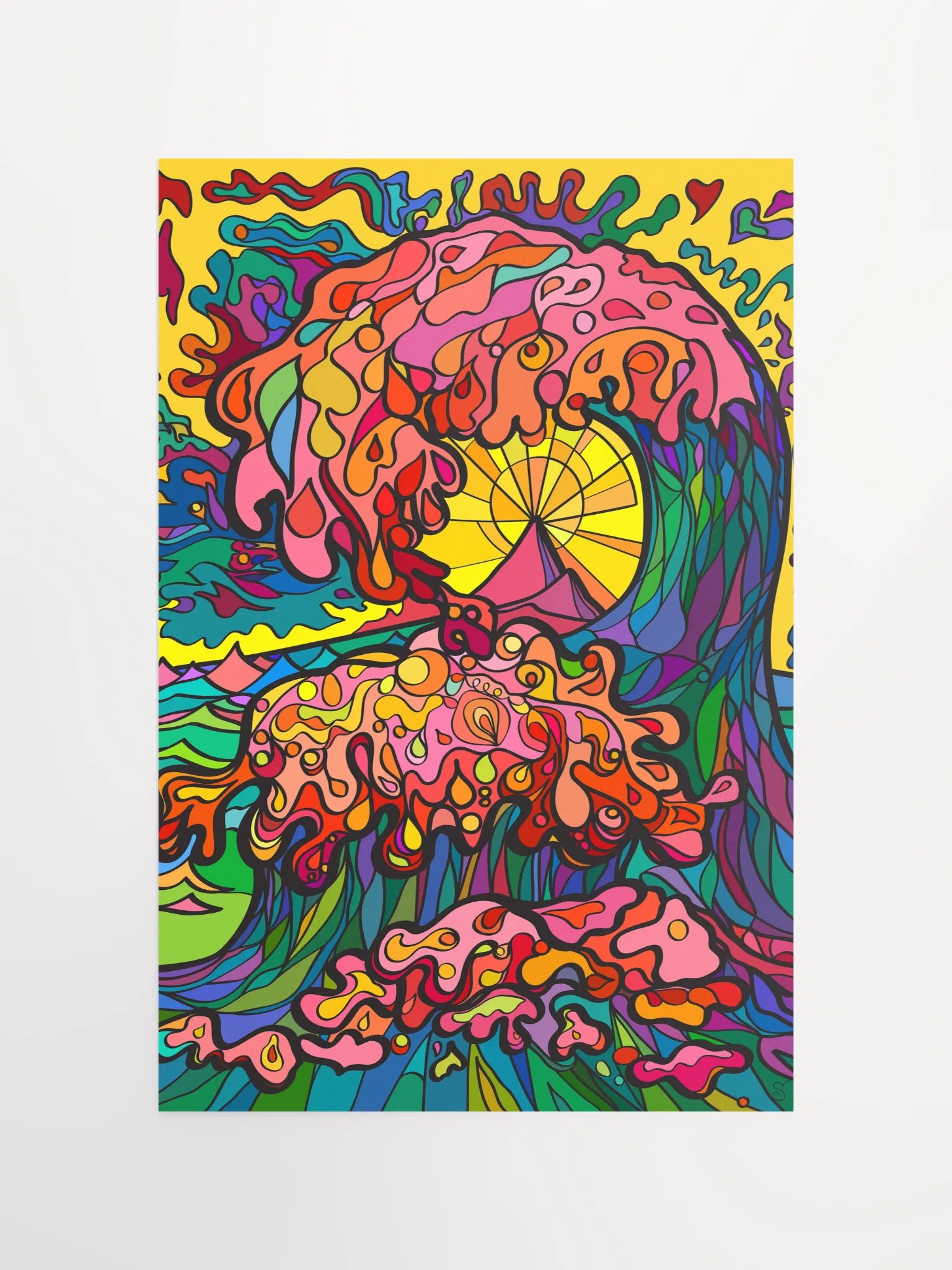 Sunset Wave: Enhanced Matte Poster – Ocean Wave product image (11)