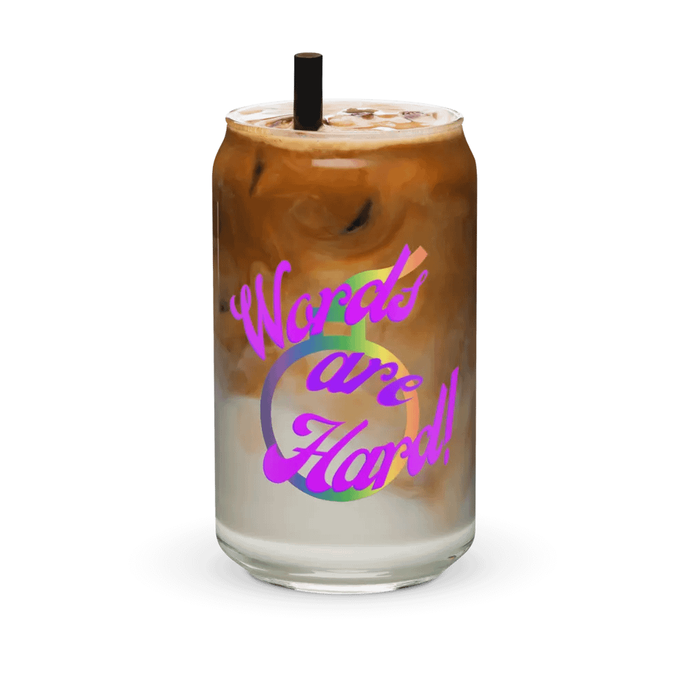 Words are Hard Glass Can product image (6)