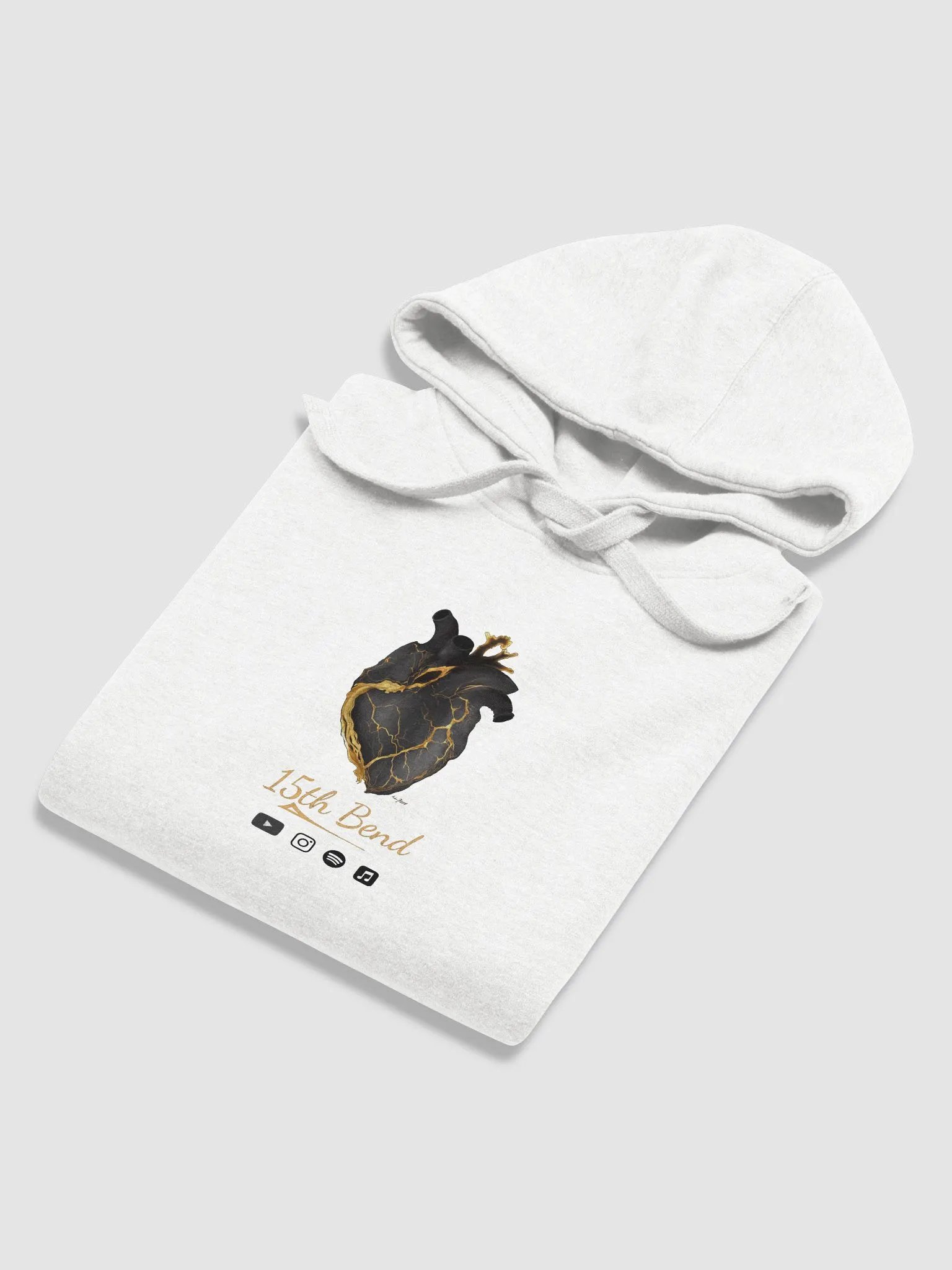white hoodie with Heal cover art product image (6)