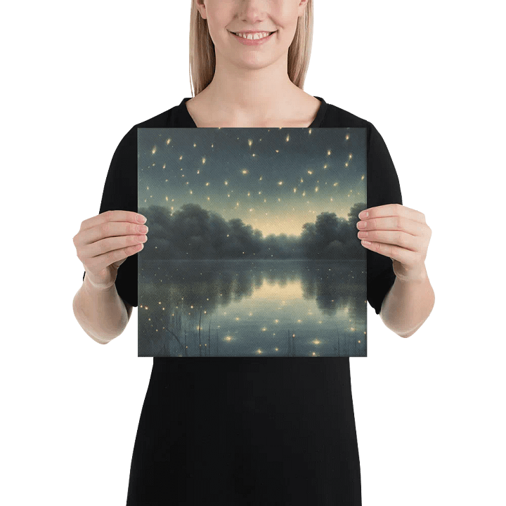 Evening Lake Scene With Fireflies Wall Art product image (2)