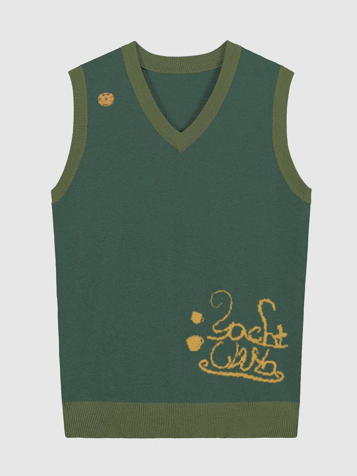 Green Yacht Club V-Neck Vest product image (1)