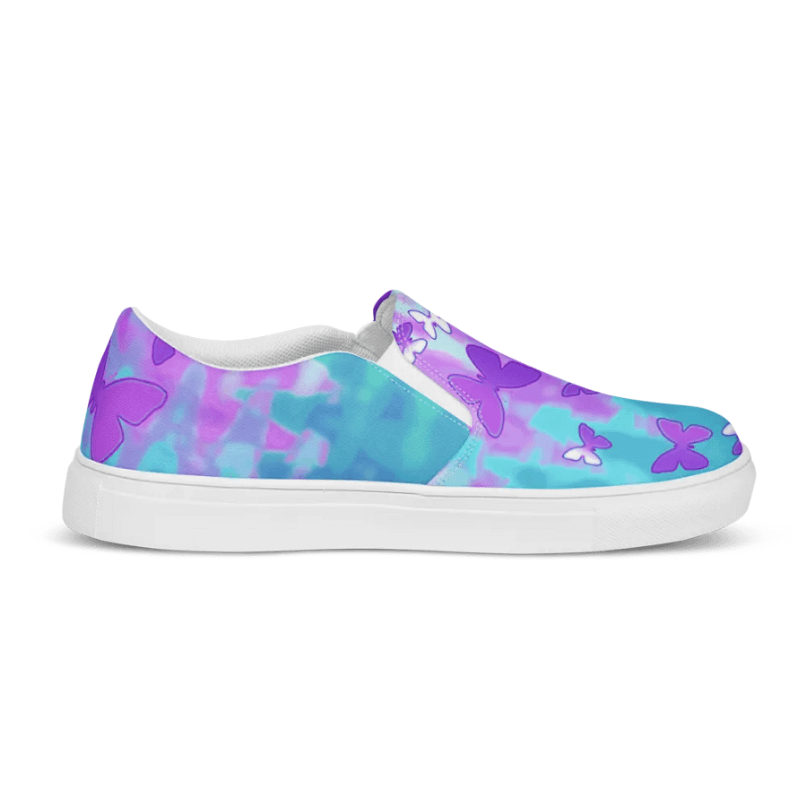 butterfly shimmer slip on canvas shoes (womens) product image (12)