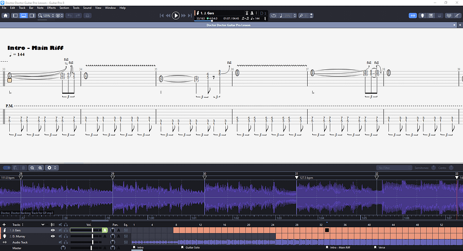Doctor, Doctor PDF TAB + Backing Track MP3 product image (3)