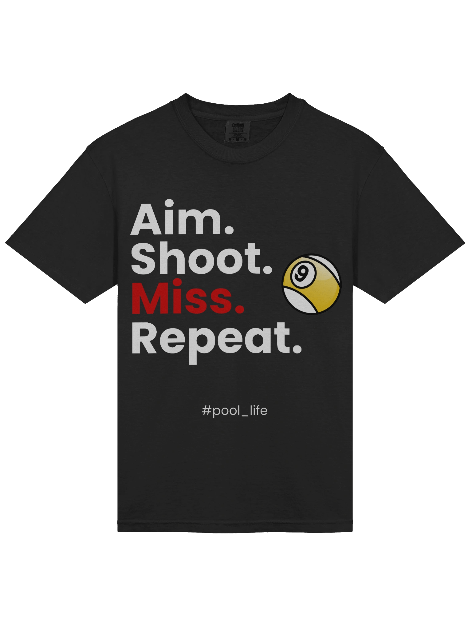 9-ball Pool Life T-shirt (Black) product image (1)