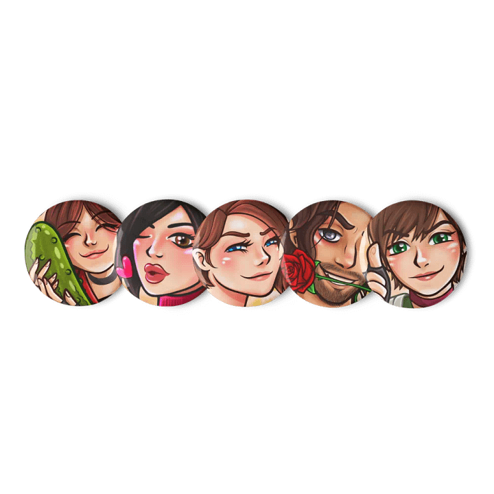 Resident Evil Emote Pin Badge Set (5pcs) product image (1)