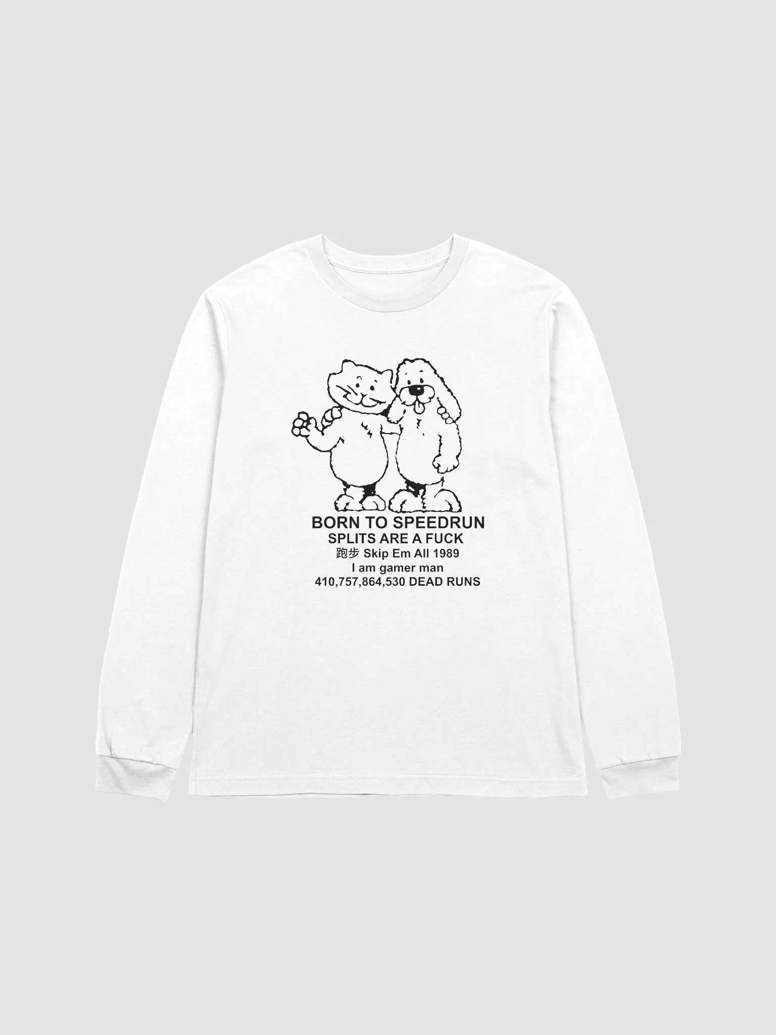 Born to Speedrun - Longsleeve Tee - White product image (1)